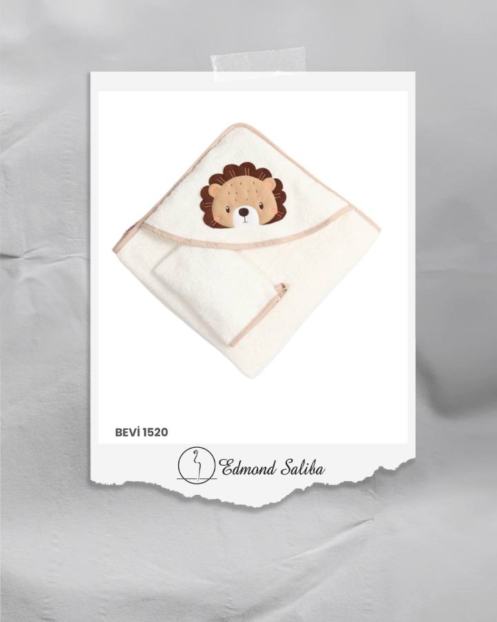 Hooded towels white lion 1520E