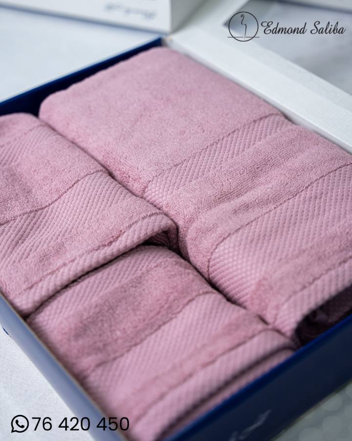 Towel Box 3 Pcs Blanc De Lit