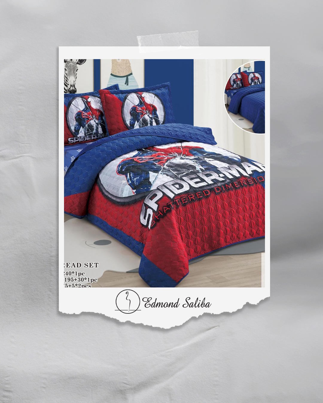 Bed set spiderman