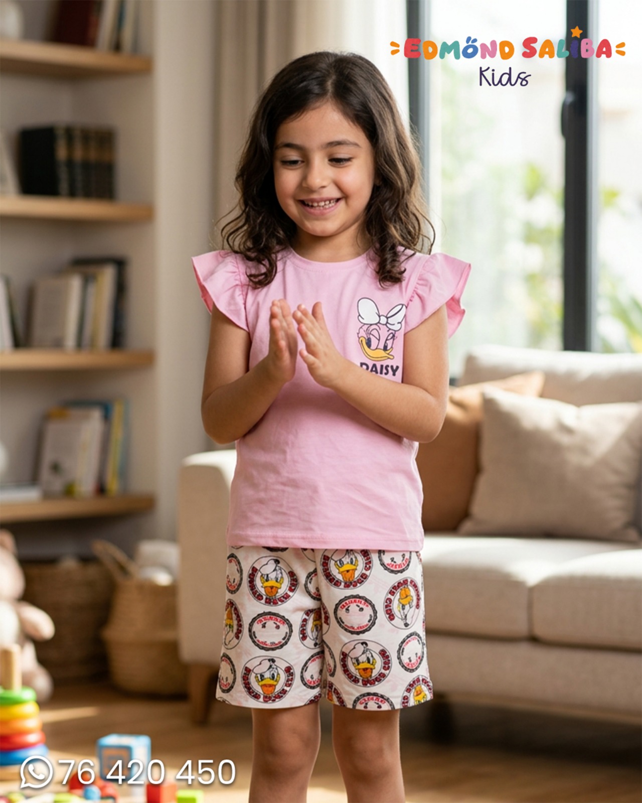 Pijama short kids girl daisy duck design
