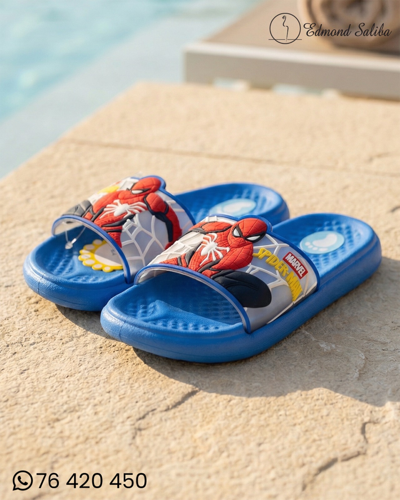 Slippers kids spider men design