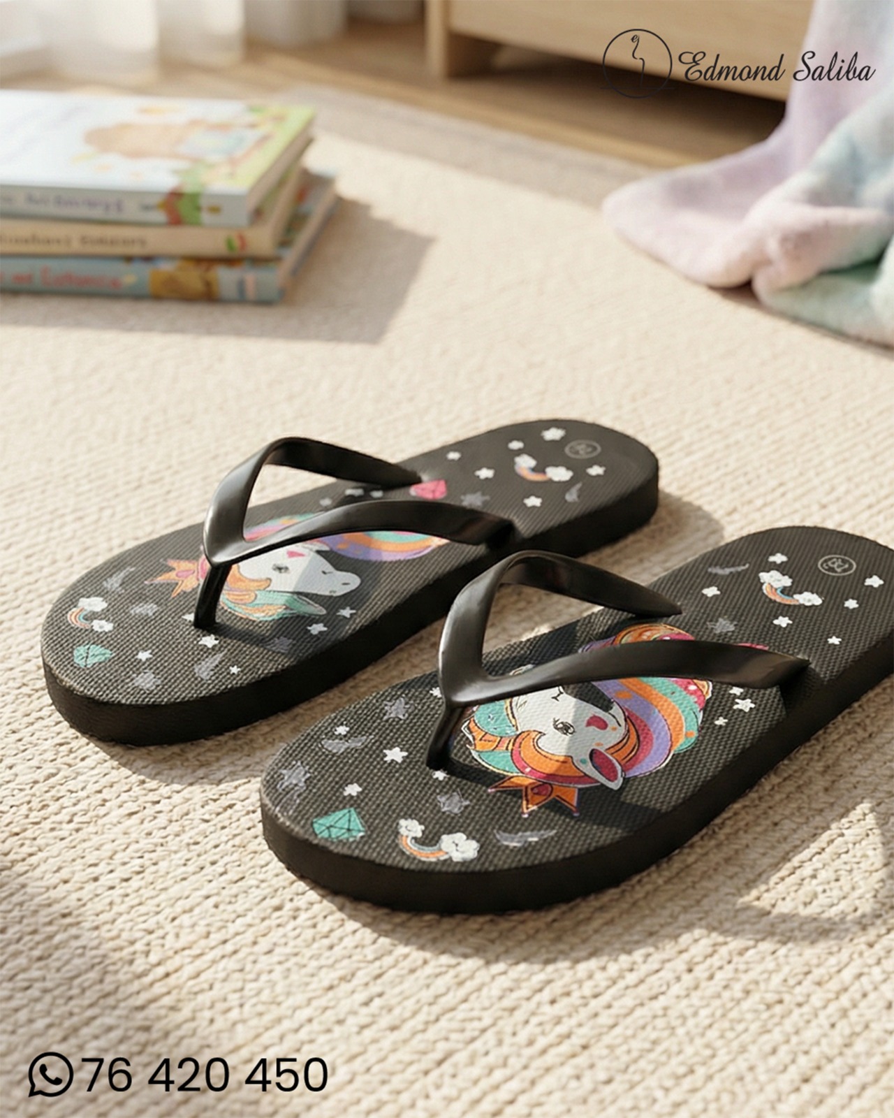 Flip flops kids unicorn