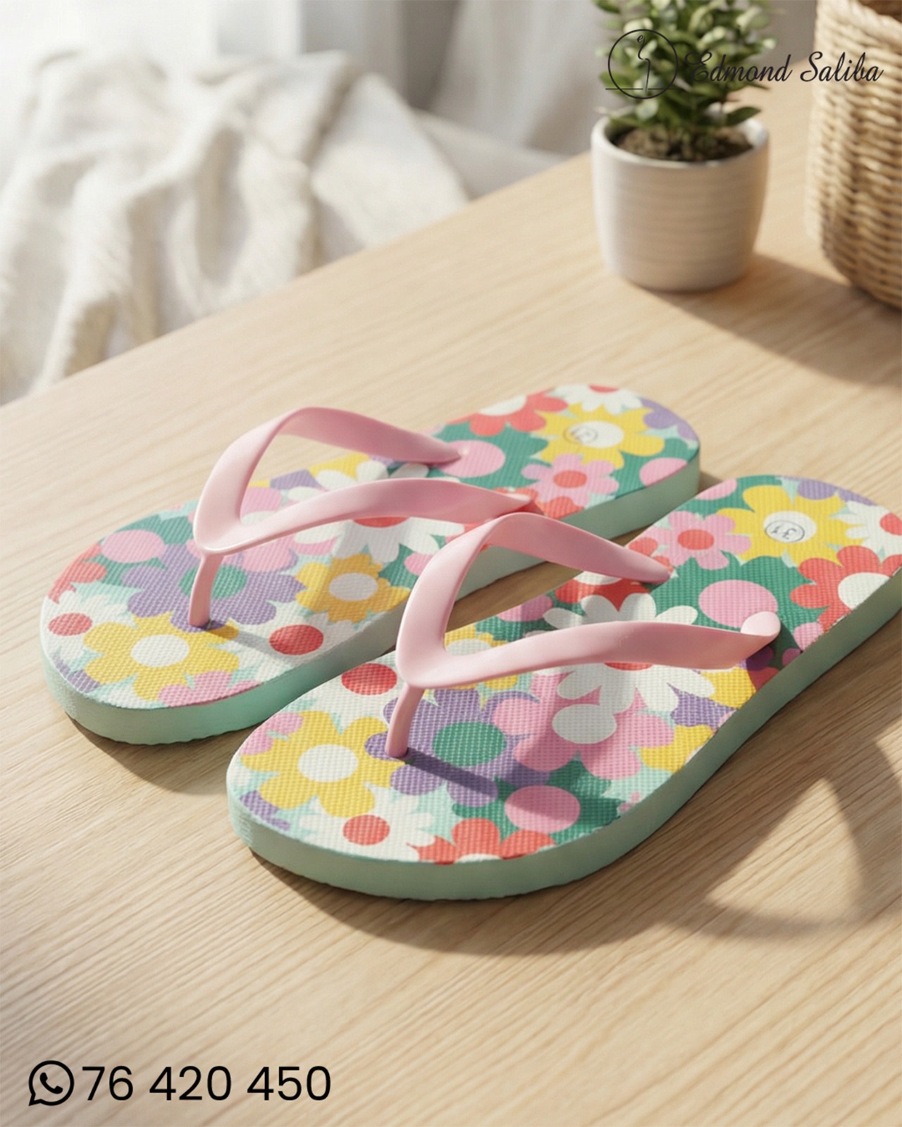 Flip flops kids flowers
