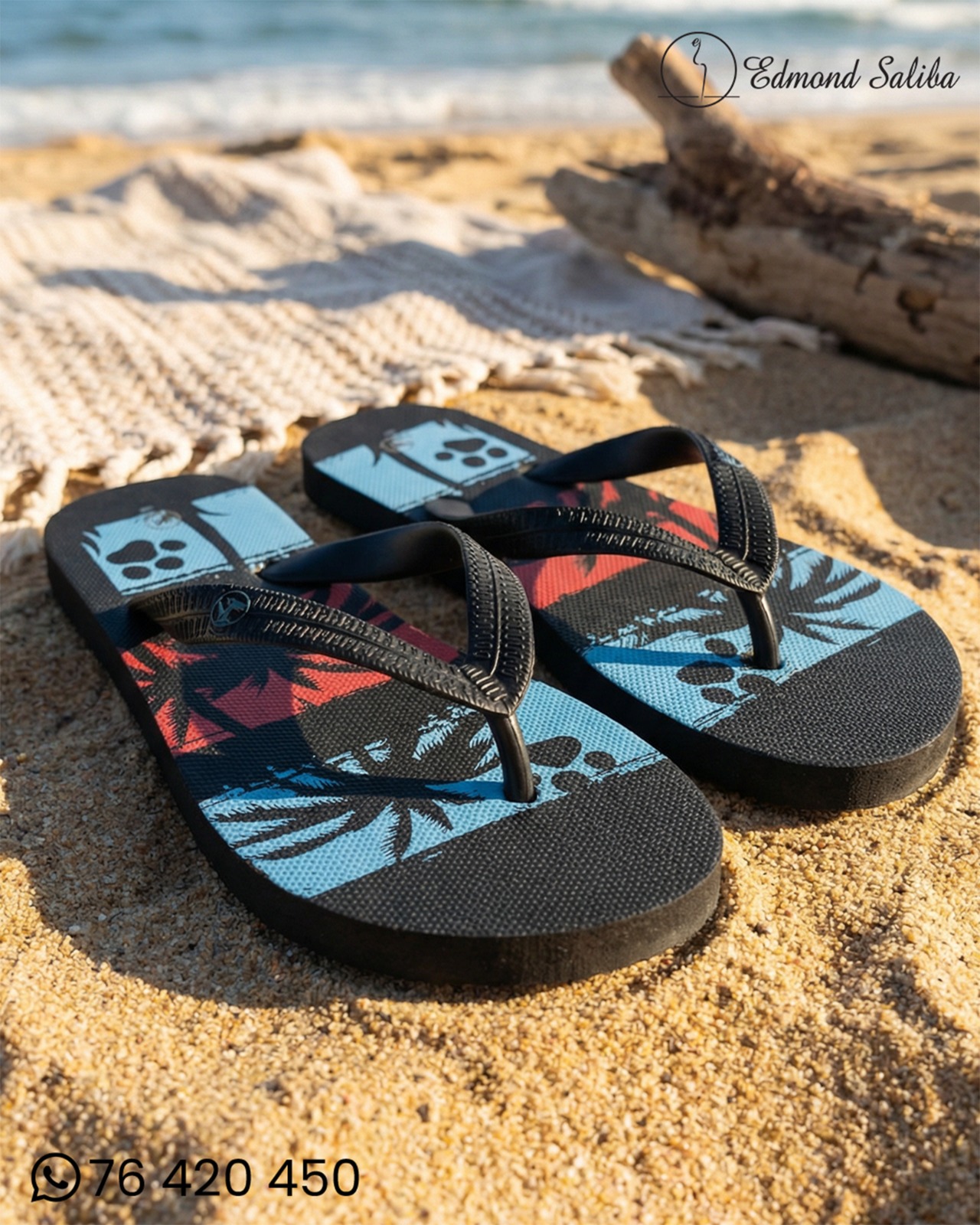 Flip flops kids boys palms