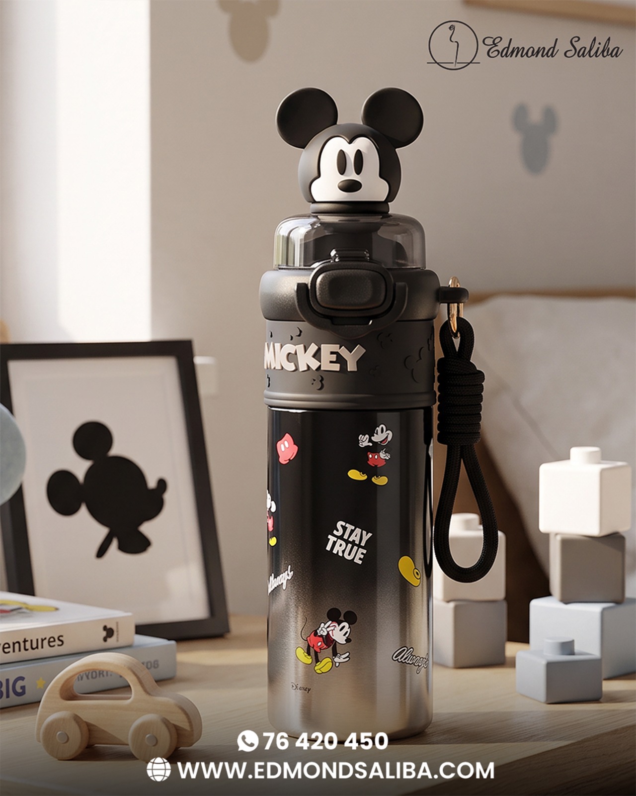 Disney Stitch 3D Straw with Vacuum Flask